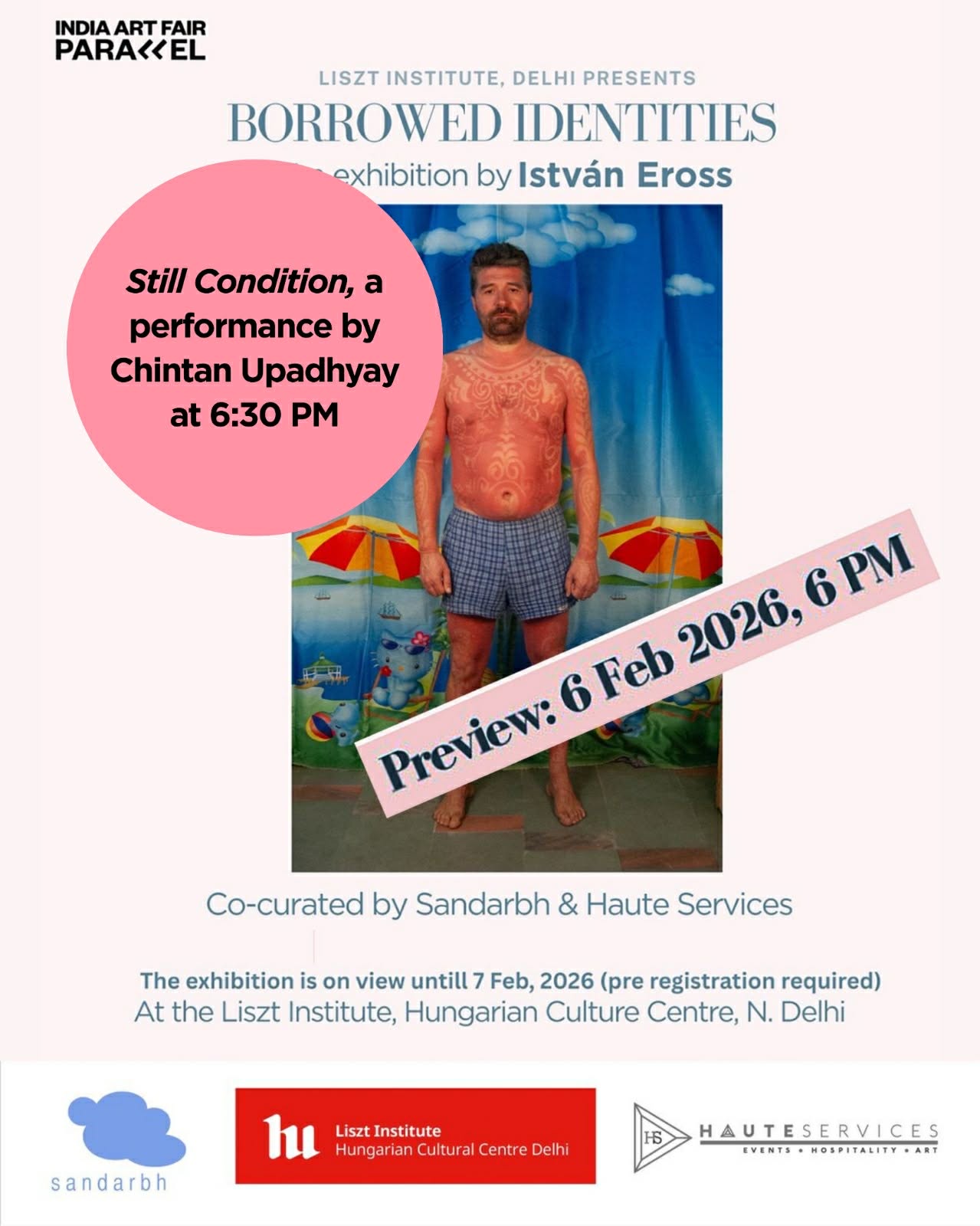 Erőss István: „BORROWED IDENTITIES” – Kiállítás a Liszt Intézetben, Delhiben